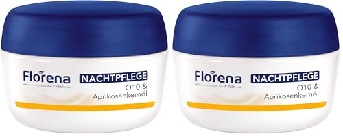 Florena Smoothing Crema antiarrugas noche con Q10, 1er Pack (1 x 50 ml) (Paquete de 2)