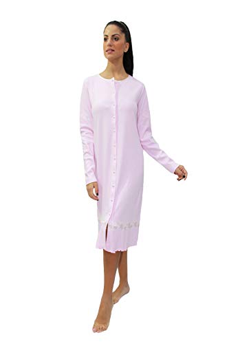 Camicia da notte allaitement ouverte contre le froid coton