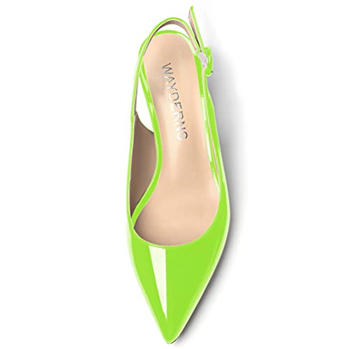 Lime green low heel shoes Clearance