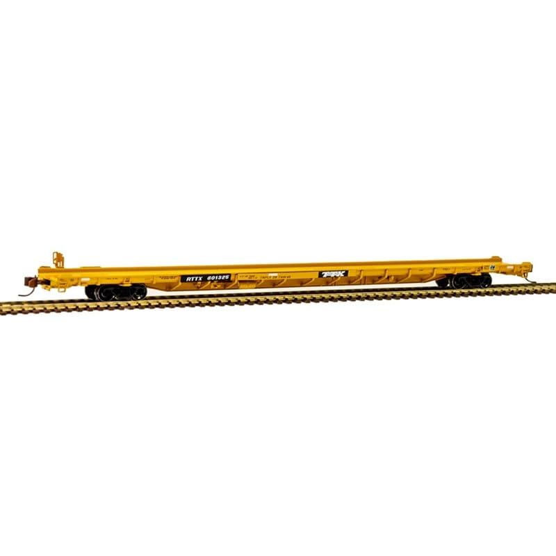Atlas N Scale ACF 89' F89-J Flatcar/Triple Hitches TTX/RTTX (Yellow) #601325
