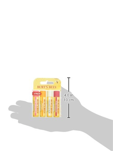 Burt's Bees 100% Natural Moisturizing Lip Balm, Superfruit - Pink Grapefruit, Mango, Coconut & Pear, Pomegranate - 4 Tubes #TOP7