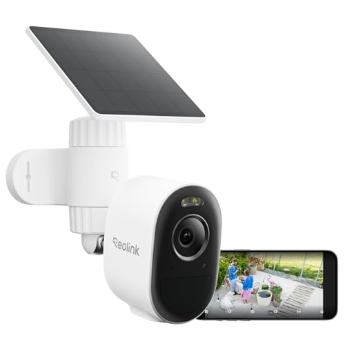 REOLINK Security Cameras Outdoor Wireless WiFi Argus 3 Pro+Solar Panel with 5MP Color Night Vision 2.4G/5Ghz WiFi Non-Stop Solar Powered Human/Vehicle Detection Home Hub Compatible
