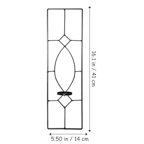 Candelabro de pared POPETPOP en hierro negro para crear un ambiente acogedor en tu salón 8