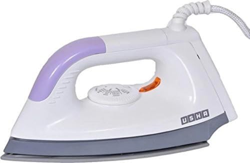 Image of Usha Plastic Ei 1602 1000-Watt Dry Iron White (Panel Color May Vary) - 1000 Watts
