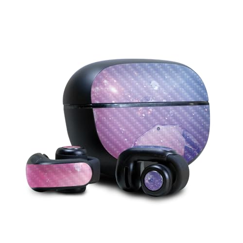 Image of Carbon Fiber Skin Compatible with Bose Ultra Open Earbuds - Pink Diamond - Premium 3M Vinyl Protective Wrap Decal Cover - Easy to Apply | Crafted in The USA by MightySkins