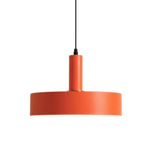 HJXDtech Suspension Luminaire Moderne en Métal de 30cm, Coloré Rond Lustre Suspendue E27 Lampe au Plafond pour Salon,Cuisine, Salle à Manger, Pub et Café...