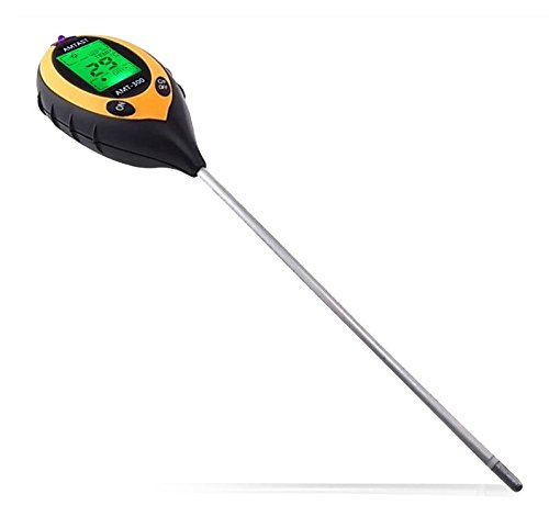 Amtast K136.003 4 Parametre Toprak Ph Nem Isı Işık Ölçer, Siyah