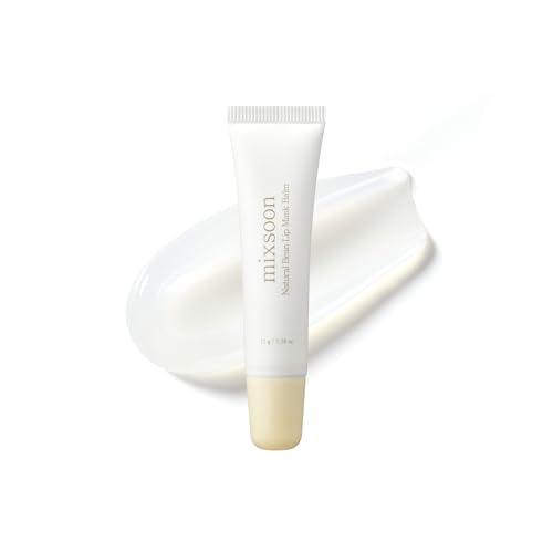 mixsoon Natural Bean Lip Mask Balm, Hydrating & Nourishing Lip Balm, Fermented Soybeans, Shea Butter, and Jojoba Oil for Soft, Smooth, and Protected Lips (11g)