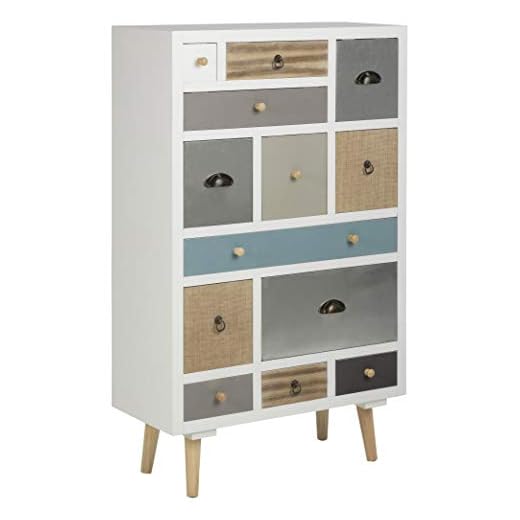 AC Design Furniture Suwen Cajonera, Al.: 114 x An.: 70 x Prof.: 30 cm, Multicolor, Madera, 1 pz