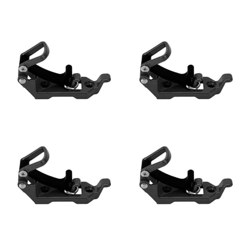 Roof Rack Shovel Mount Heavy Duty Metal Rubber Clamp Bracket Multipurpose for Boats Tool Storage (Black)
