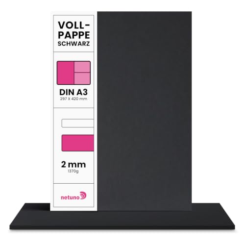 Carton de reliure noir A3 pour maquettes et emballages de boîtes