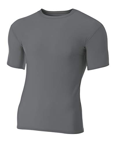 A4 Boy's Short Sleeve Compression Crew