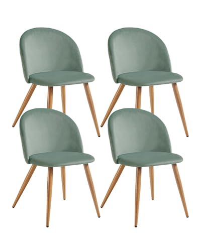 Xinyvee Chaise Salle a Manger Lot de 4 Velours Vert Cactus Chaise Scandinave Lot de 4 Moderne avec Dossier Losange Chaise de Cuisine Rembourrée Pieds Aspect...