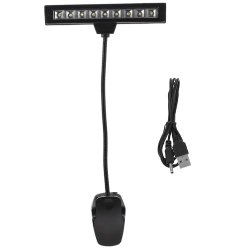SHOWERORO 9 Led Orchestra Music Stand Lamp Clip Style Piano Light Book Lamps for Reading Adjustable for Music Stand