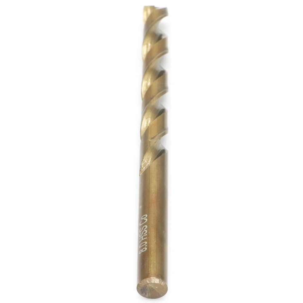 Juego de brocas de cobalto M35, 8 mm, 10 piezas, para metales duros como acero inoxidable, hierro fundido, excepcional resistencia al calor, métrico 5% cobalto grado M35 HSS-CO, diseño de vástago
