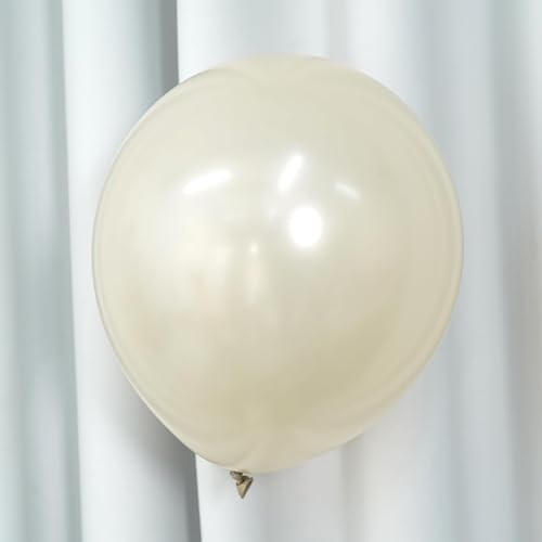 Image of Pearl White Sand Balloons 5 Inch, 100 PCS Small Beige Cream Off White Pearl Balloons, Boho Neutral Nude Tan Helium Mini Balloon for Arch Birthday Wedding Bridal Shower Anniversary Party Decoration
