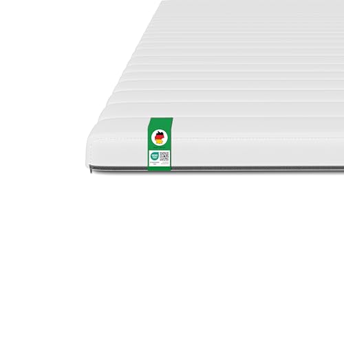 Schlaftroll Gel-Schaum Topper 100x200 cm, Ergonomische Matratzenauflage mit Mikrofaserbezug, Atmungsaktiv, Waschbar & Oeko-TEX® Zertifiziert, Für Allergiker & Babys geeignet