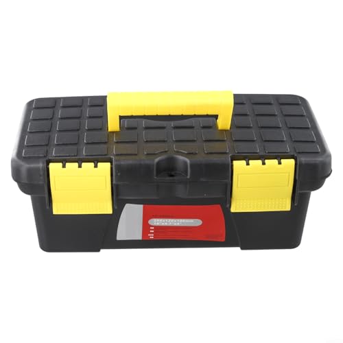 25,4 cm Werkzeugkoffer aus Kunststoff mit zwei Schichten für Profis, Elektriker und Tischler, kompaktes Design mit zuverlässigem Verriegelungssystem für sichere Werkzeugaufbewahrung