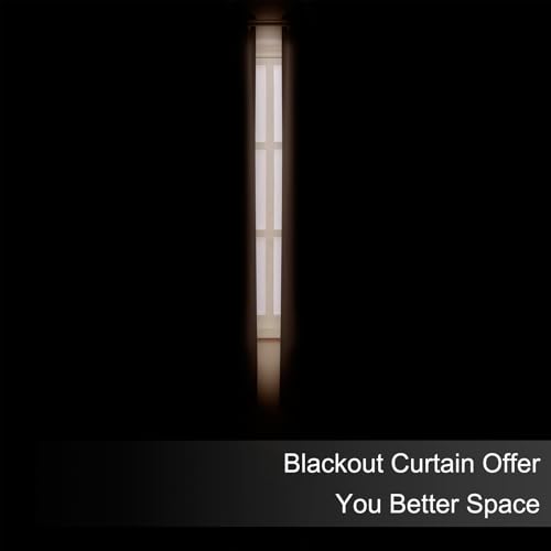 Image of LEMOMO Blackout Curtains 66 x 54 Inch Long Chocolate Curtains Set of 2 Panels Room Darkening Curtains for Bedroom and Living Room