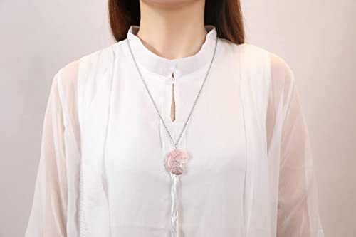 Image of XIANNVXI Tree of Life Wire Wrapped Crescent Moon Pendant Necklace Reiki Healing Crystal Stone Necklaces Natural Gemstone Quartz Jewelry for Women