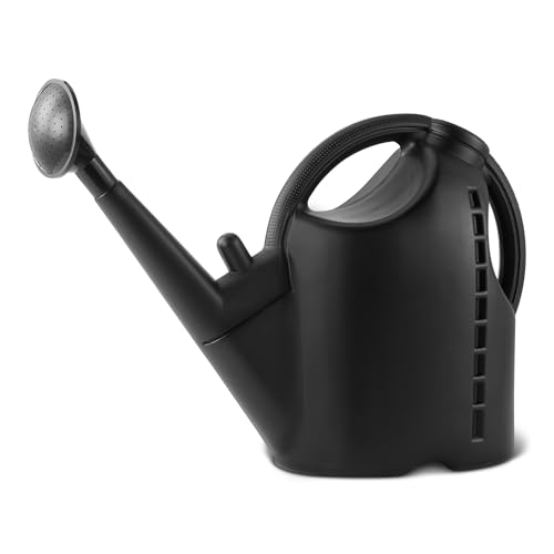 Amazon Basics, Watering Can, Black, 2.64 Gallon Capacity