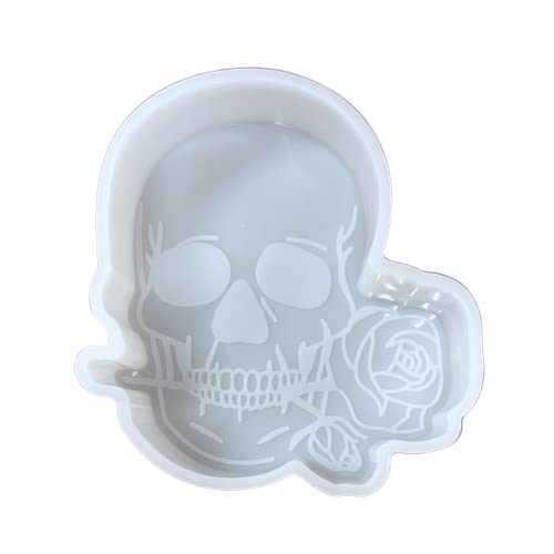Skeleton Head Rose in Mouth Car Freshie Silicone Mold |
