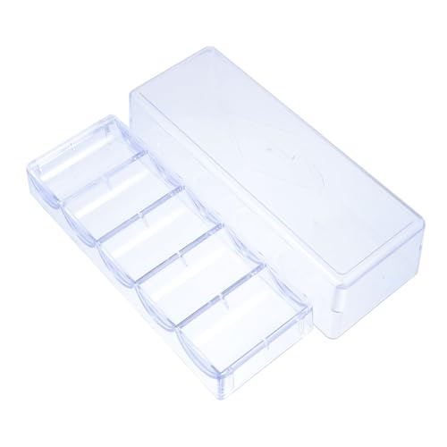 BESPORTBLE 1Pc Mahjong Chips Organizer Case Transparent Container for Chips with Cover Lightweight Storage Box for Easy Access and Portability for Gaming and Entertainment