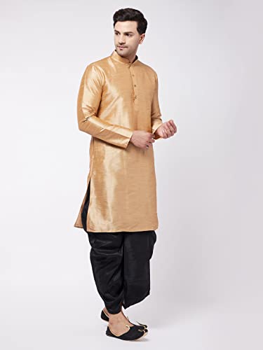 Image of VASTRAMAY Men's Silk Blend Printed Kurta And Dhoti Set Vasmk001Ndtmother