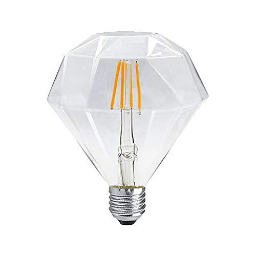 Hntoolight Ampoule Edison Vintage E27 220V 40W - Lampe à Incandescence Filament Diamant G95 - Blanc Chaud (2700-3000K)