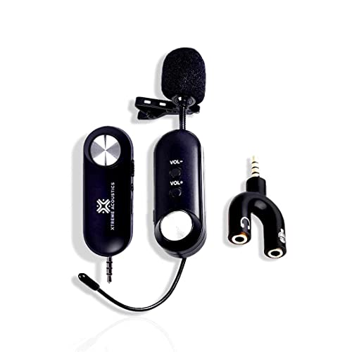 Xtreme Acoustics XA-WLT10 Universal Collar Wireless Lavalier Microphone with Free Learning Course y-Splitter 2.4GHz Frequency for Mobile Audio Recording Xtreme Acoustics XA-WLT10 Universal Collar Wireless Lavalier Microphone with Free Learning Course y-Splitter 2.4GHz Frequency for Mobile Audio Recording