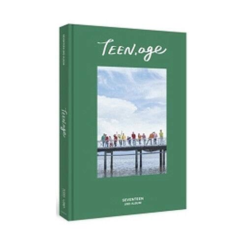 CD SEVENTEEN TEEN AGE GREEN Ver K-POP con póster tarjeta y pegatina