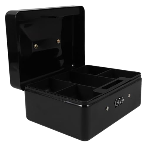 Coffre-fort métallique à code sécurisé noir pour bureau