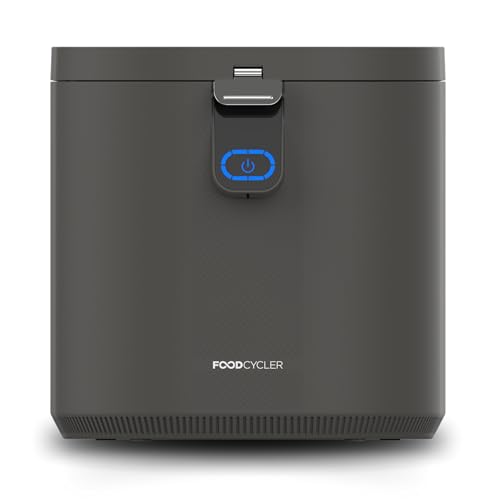 Food Cycler Eco 5 - Award-Winning Home Food Processor and Recycler - Kitchen Countertop Compost Alternative - Electric Food Waste Disposer - Odorless Food Waste Bin - 5L Bucket Capacity (Grey)