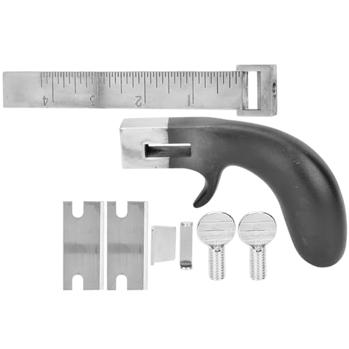Leather Strap Cutter, DIY Leather t Cutter d Tool with Aluminum dle, Leather Craft Accessories for Cutting Strips Up to 4in Wide