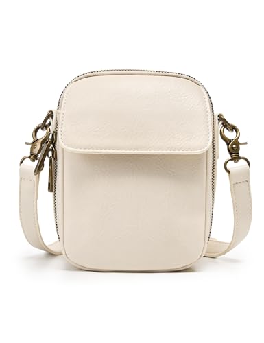 Image of Yarnic Small Crossbody Bag, Vegan Leather Cell Phone Purse for Women, Vintage Wallet Bag with Card Slots