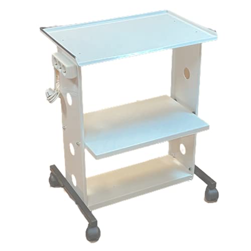 CARRITO ESTETICA 100% METALICO 3 ESTANTES CON ENCHUFES INCORPORADOS Cover