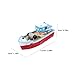 NUOBESTY Miniature Dollhouse Fishing Boat Model Mediterranean Decor Resin Desktop Boat Ornament Ocean Beach Micro Landscape Decoration, Random Styles 4pcs