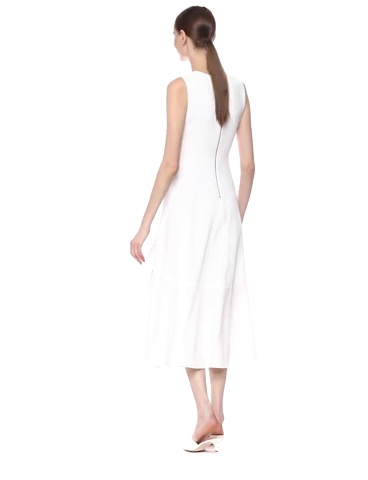 Calvin Klein Women's Sleeveless Seamed Midi with Flounce Hem Dress, Black,  12 at Amazon Women's Clothing store