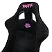 NRG Innovations NRG-FRP-302BK-DRGN-N Universal Fixed Back Bucket Seat, Special Dragon Embroidery Edition Racing Seat, Black Alcantara Seat Cover w/Mount Bracket, Size L