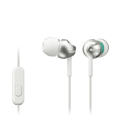Sony EX Series Headset, White For Mobile Phone 524.000 Hz, MDREX110APW.CE7 (Mobile Phone 524.000 Hz)