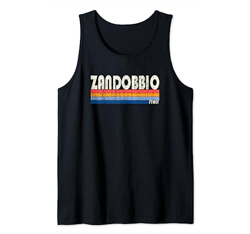 Zandobbio, Italia Retro 70s 80s Style Camiseta sin Mangas