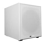Rockville Rock Shaker 10' White 600W Peak/300W RMS Powered Home Theater Subwoofer, Deep Bass, Adjustable Crossover, for Movies and Music