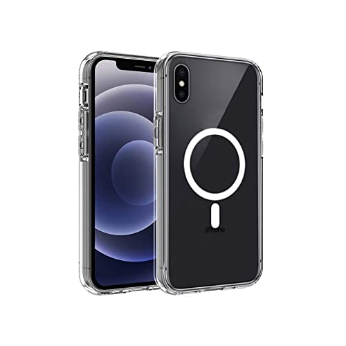 S. Tedazo Magnetic Case For Iphone Xs Max Case, [Wireless Charging] [Compatible With Magsafe] No Yellowing And Military Drop Protection, Slim Transparent Phone Case Cover For Iphone Xs Max Case-Clear #TOP1