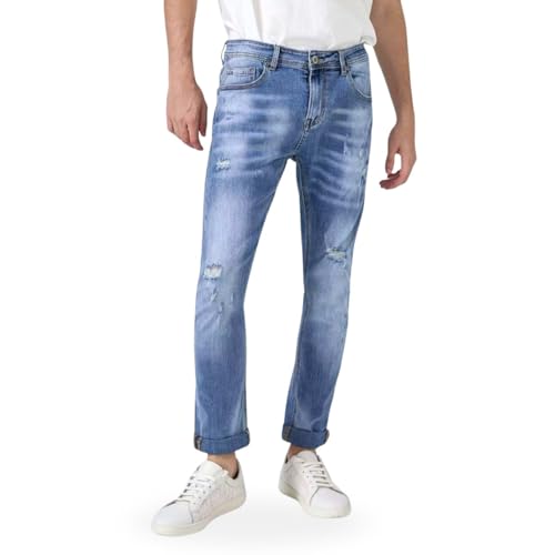 [SLIM FIT MODERNO E DEFINITO] Jeans uomo slim fit progettato per valorizzare la silhouette senza risultare eccessivamente aderente, ideale per chi cerca un equilibrio tra stile contemporaneo e comfort quotidiano. La linea asciutta su coscia e gamba dona un aspetto pulito e ordinato, perfetto sia per outfit casual che per abbinamenti più curati, dal lavoro al tempo libero