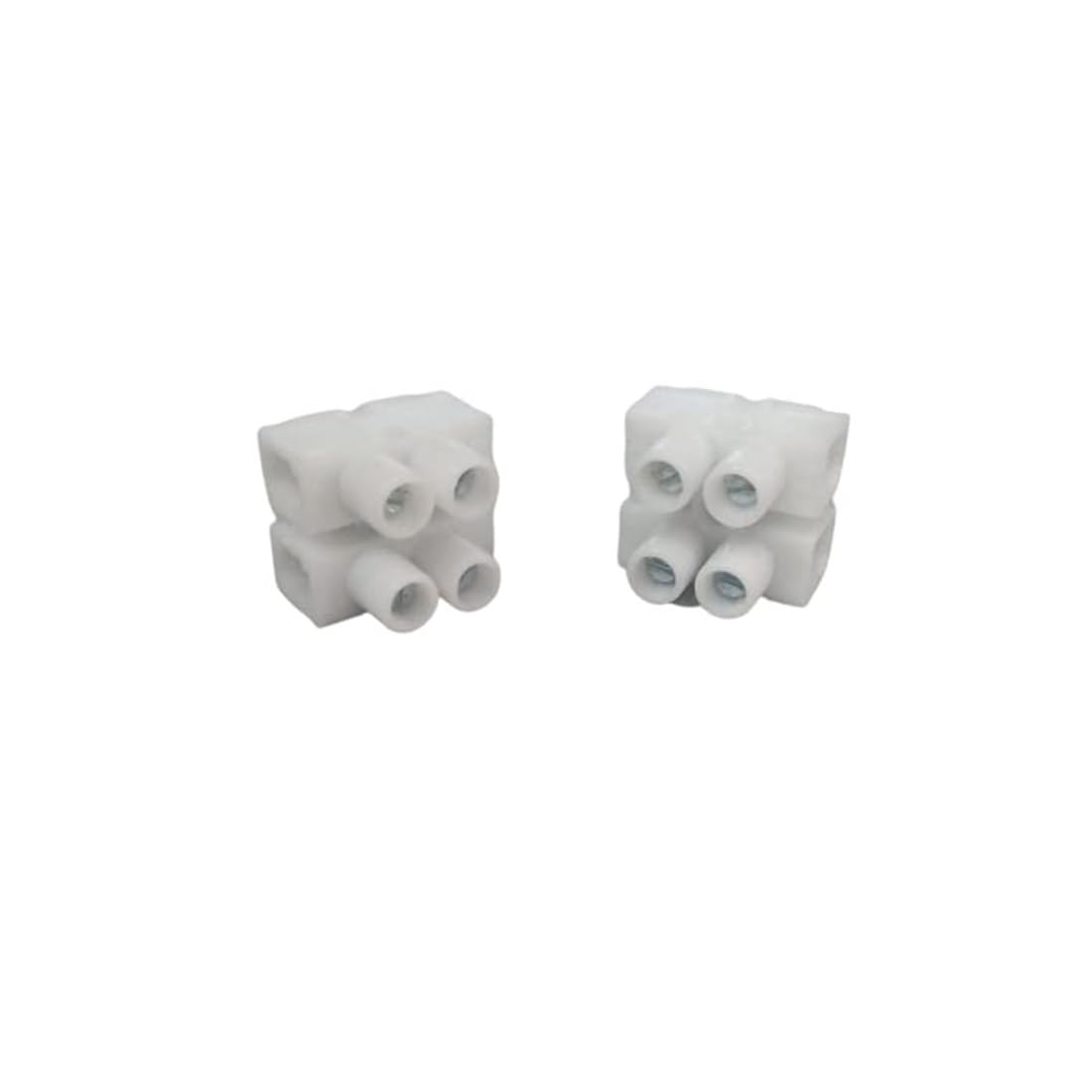 POWER CONNECT 2 Way Terminal Strip Screw Terminal Barrier Block, 2 Position Dual Row Type H Wire Connector, Insulated Electrical Wire Terminal Connector White (Pack of 50)-image-40