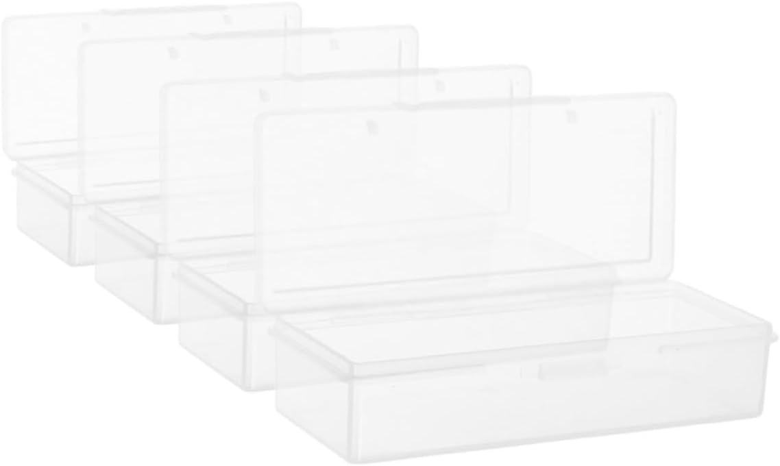 DOITOOL 4pcs Cheese Storage Containers with Flip Lid for Refrigerator Reusable Butter Box and Cheese Keeper Multipurpose Food Storage for Slices and Perishables Kitchen Organizer
