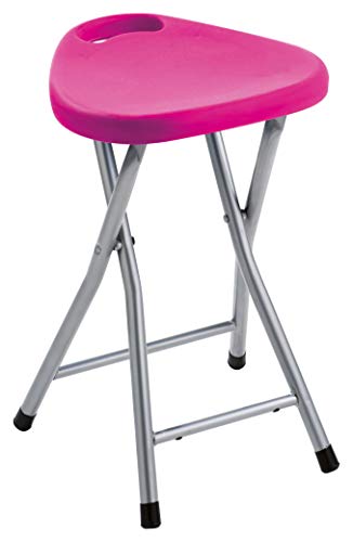 Gedy CO757600300 Taburete plegable, Fucsia, 46,5x30x29,3 cm