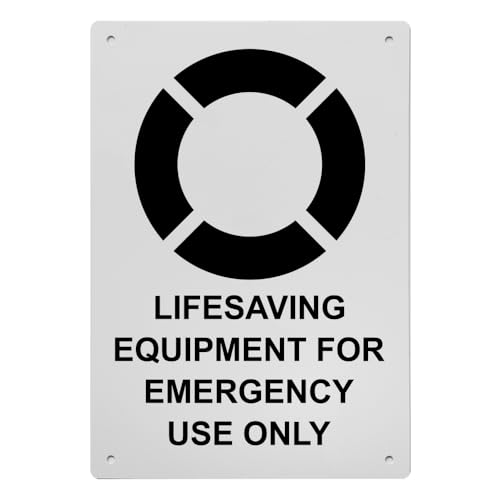 Lifesaving Equipment For Sign, 8.5 x 11 in