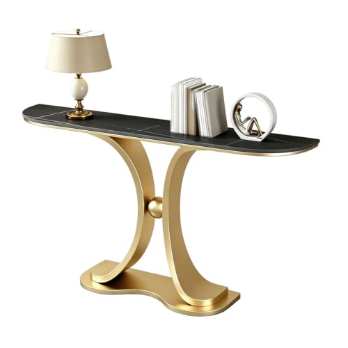 Mesa Recibidor Entrada Estrecha Lujo Ligero Mesa De Piedra Sinterizada