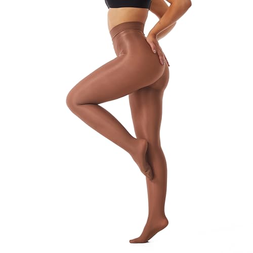 Image of Frola Shaping Tights for Women 70D Shimmery Pantyhose for Dance Ballet Glitter Socks